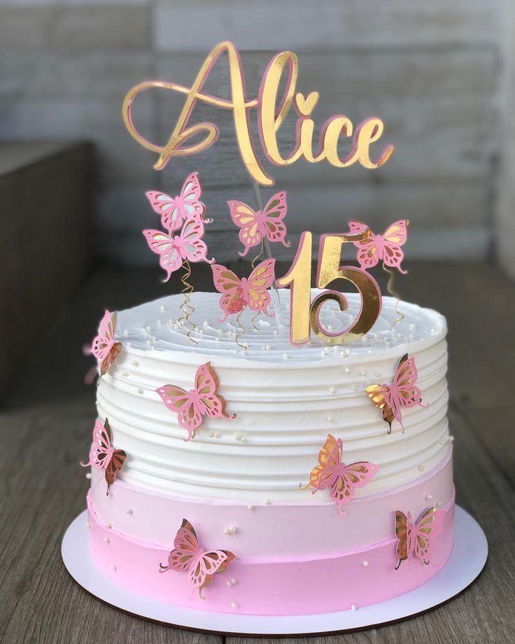 Arquivo de corte Topo  Borboleta 15 anos