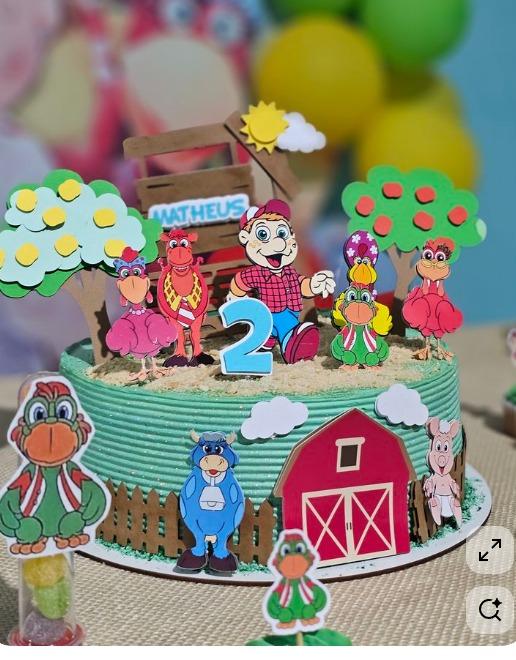 Arquivo de Corte Topo de Bolo Cocoricó