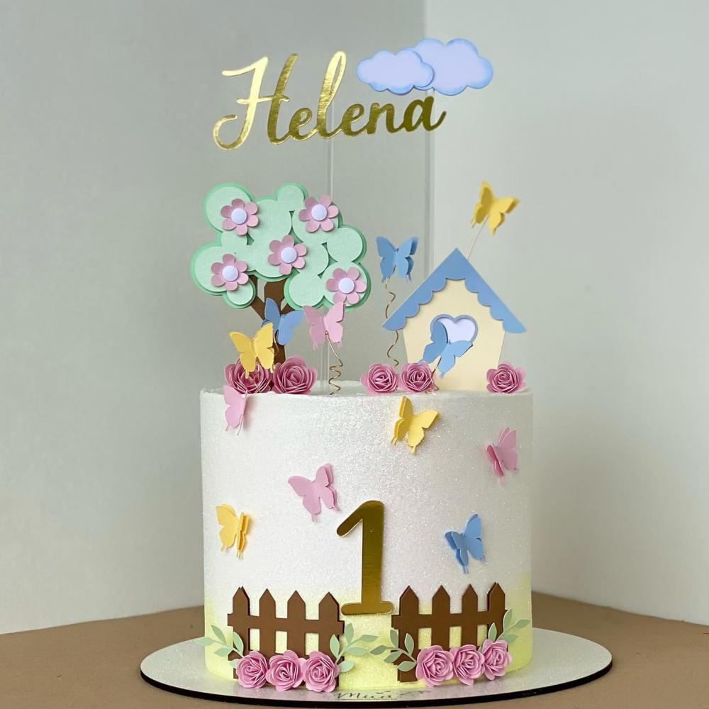 Arquivo de Corte Topo de Bolo Jardim em camadas