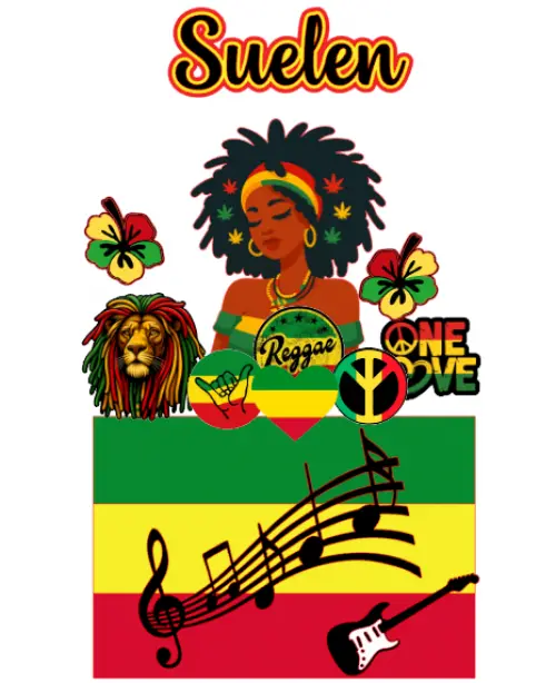 Arquivo de corte Topo  Mulher reggae