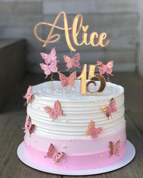 Arquivo de corte Topo  Borboleta 15 anos