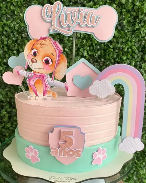 Arquivo de Corte Topo de Bolo Skye Patrulha Canina