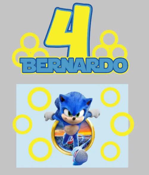 Arquivo de Corte Topo de Bolo Sonic