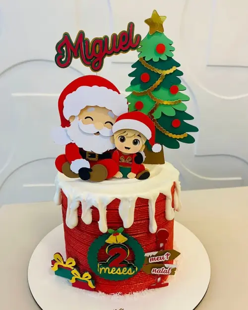 Arquivo de Corte Topo de Bolo Natal em camadas