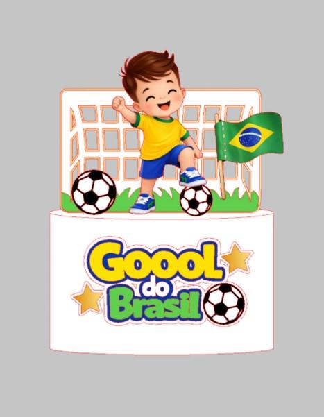 Arquivo Topo de Bolo Copa do Mundo - Gol do Brasil
