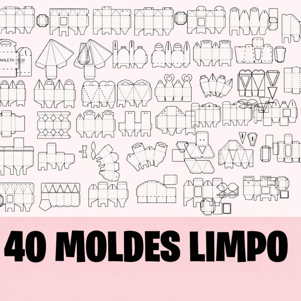 Arquivo Digital 40 Moldes de Caixas