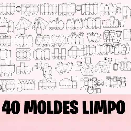 Arquivo Digital 40 Moldes de Caixas