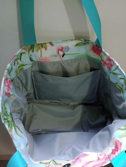 Bolsa de Praia Impermeável Flamingo