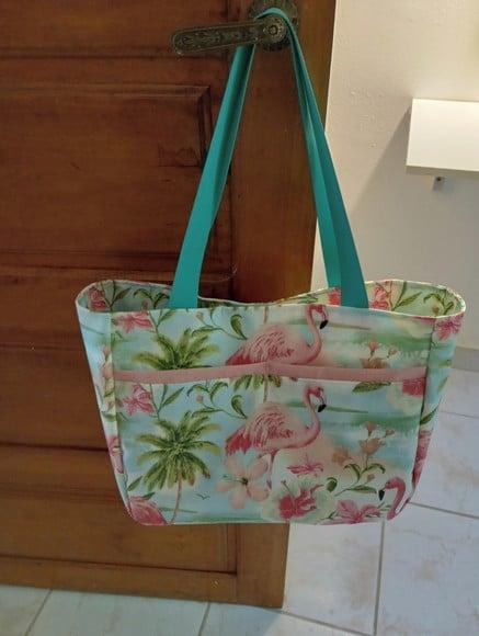 Bolsa de Praia Impermeável Flamingo