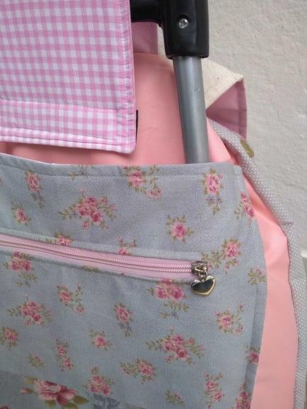 Capa para Carrinho de Feira Luxo em Patchwork