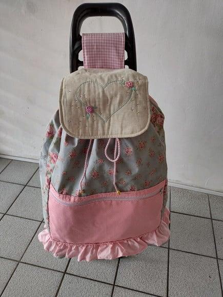 Capa para Carrinho de Feira Luxo em Patchwork