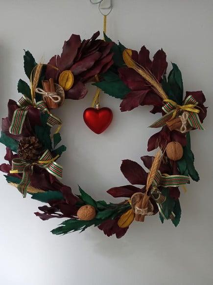 Guirlanda de Natal com folhagens Naturais