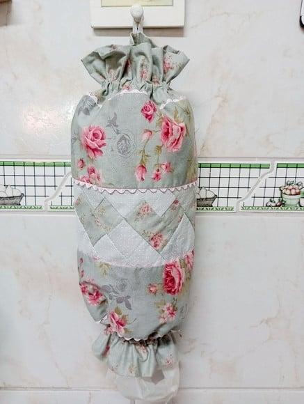 Puxa Saco em Patchwork Artesanal para Cozinha