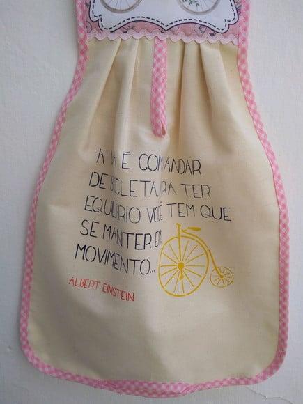 Puxa Saco com Frase Artesanal para Cozinha
