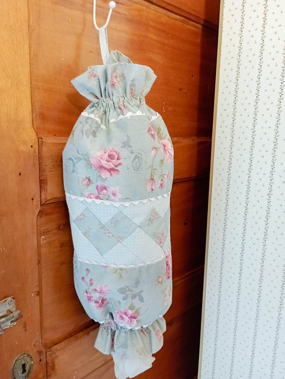 Puxa Saco em Patchwork Artesanal para Cozinha