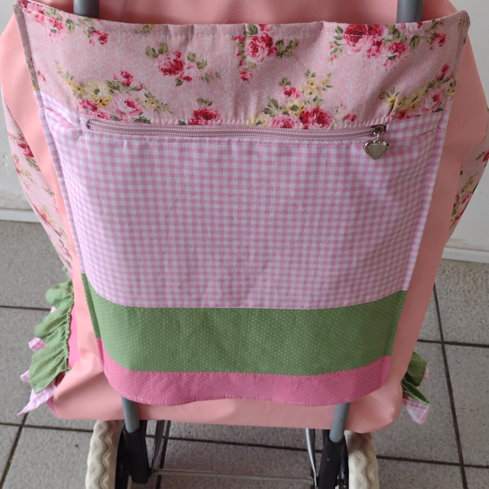 Capa para Carrinho de Feira Luxo em Patchwork