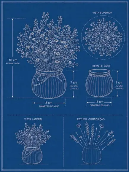 Arranjo Flores Secas naturais