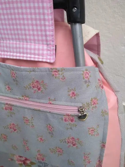 Capa para Carrinho de Feira Luxo em Patchwork