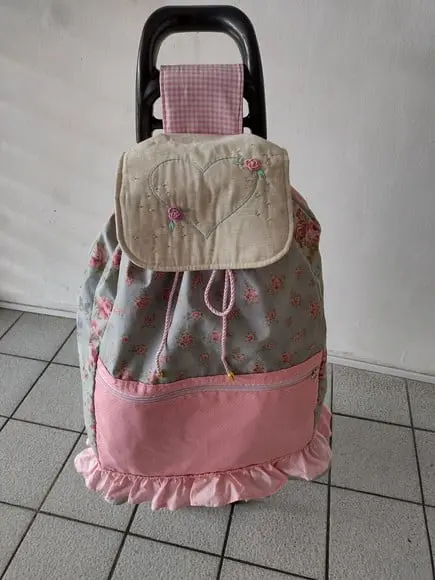 Capa para Carrinho de Feira Luxo em Patchwork