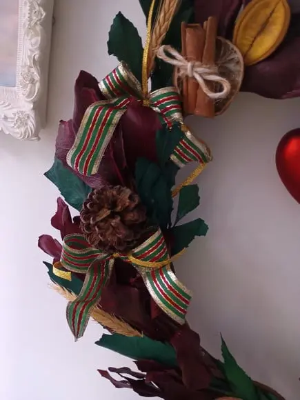 Guirlanda de Natal com folhagens Naturais