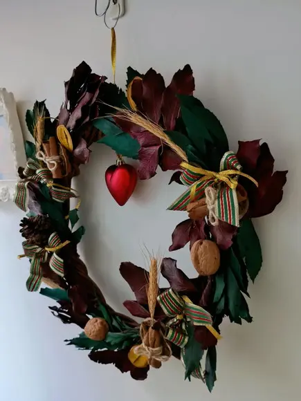 Guirlanda de Natal com folhagens Naturais