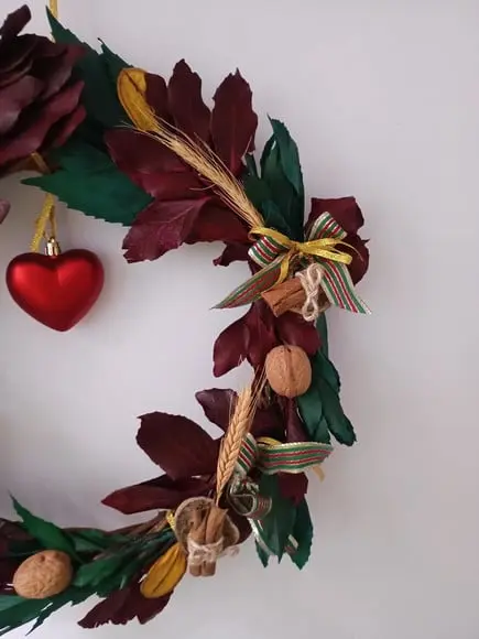 Guirlanda de Natal com folhagens Naturais