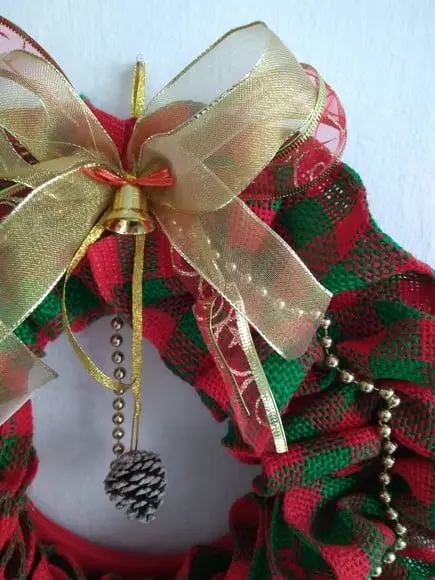 Guirlanda de Natal em Juta Artesanal
