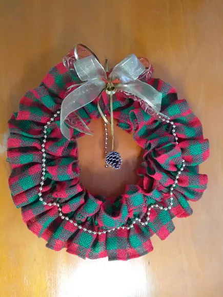 Guirlanda de Natal em Juta Artesanal