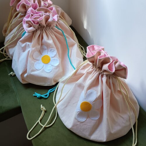 Saco Organizador 35 x 35 cm Margaridas