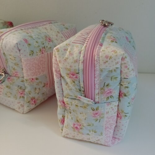 Necessaire Cesta Box em Tecido Artesanal