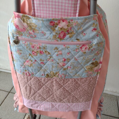 Capa para Carrinho de Feira Luxo em Patchwork
