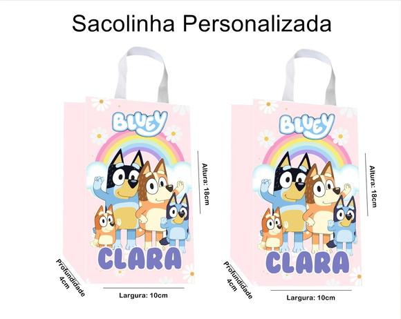Sacolinha Personalizada Bluey Rosa