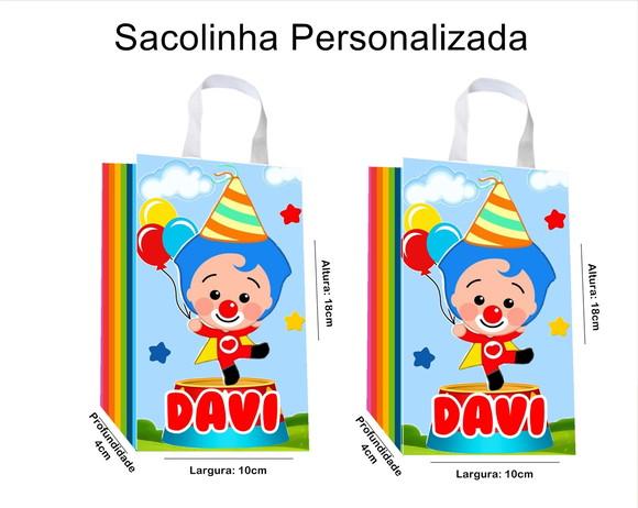 Sacolinha Personalizada Palhaço Plim Plim