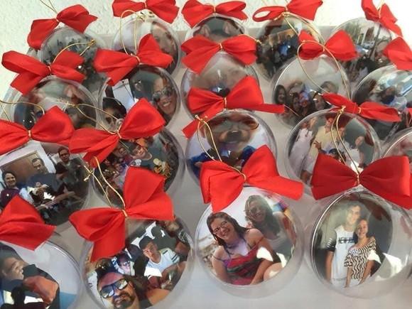 Bolinha de Natal Personalizada com Foto