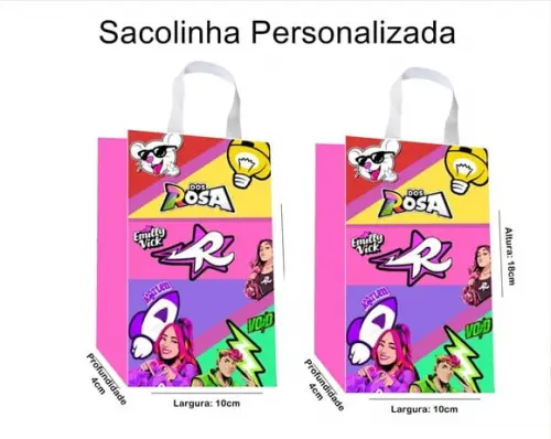 Sacolinha Personalizada Emilly Vick os Rosas