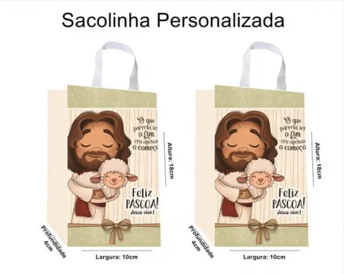 Sacolinha Personalizada Páscoa Cristã