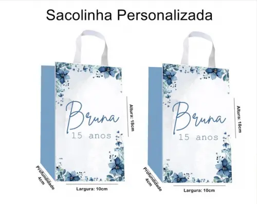 Sacolinha Personalizada Festa 15 Anos