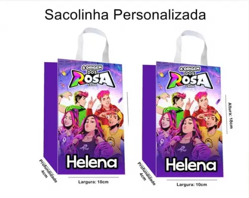 Sacolinha Personalizada Emilly Vick os Rosas