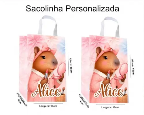 Sacolinha Personalizada Capivara