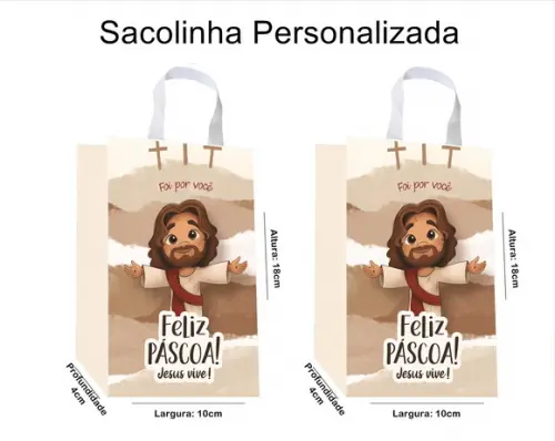 Sacolinha Personalizada Páscoa Cristã