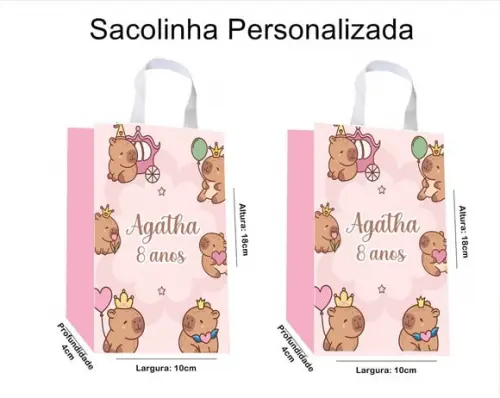 Sacolinha Personalizada Capivara