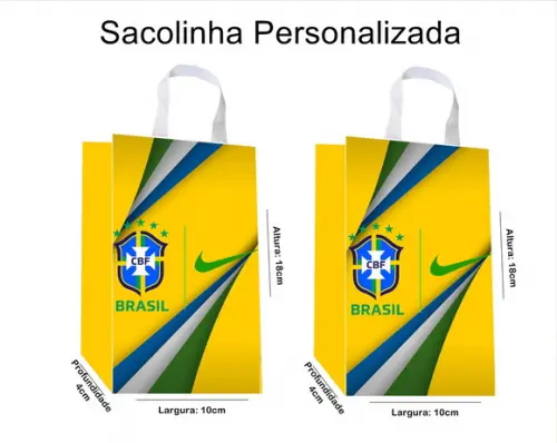 Sacolinha Personalizada Copa do Mundo Brasil