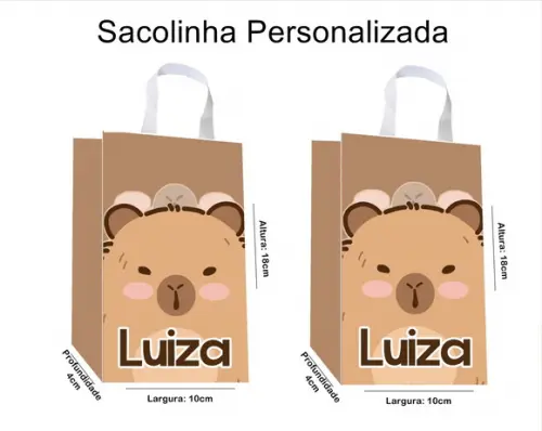 Sacolinha Personalizada Capivara