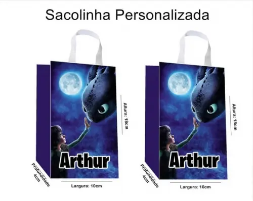 Sacolinha Personalizada Como Treinar o Seu Dragão