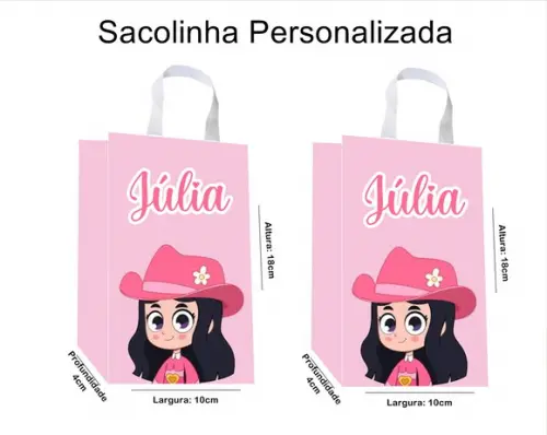 Sacolinha Personalizada Turma da Boiadeirinha