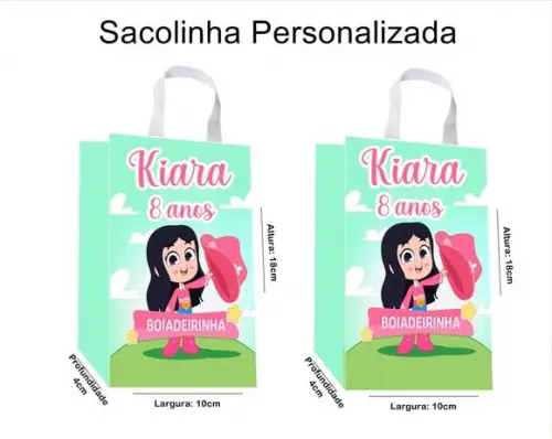 Sacolinha Personalizada Turma da Boiadeirinha