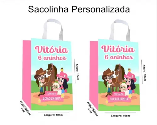 Sacolinha Personalizada Turma da Boiadeirinha