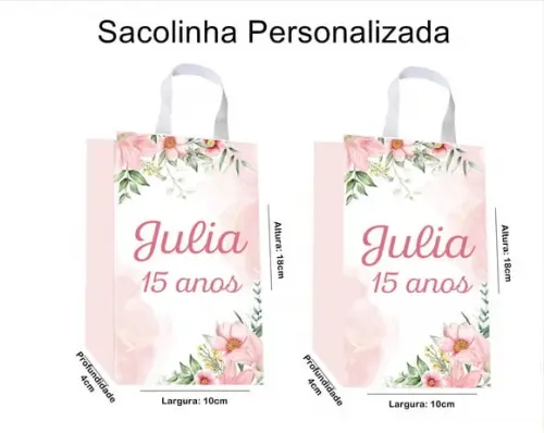 Sacolinha Personalizada Festa 15 Anos