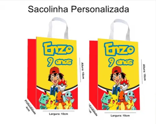 Sacolinha Personalizada Pokemon