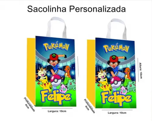Sacolinha Personalizada Pokemon
